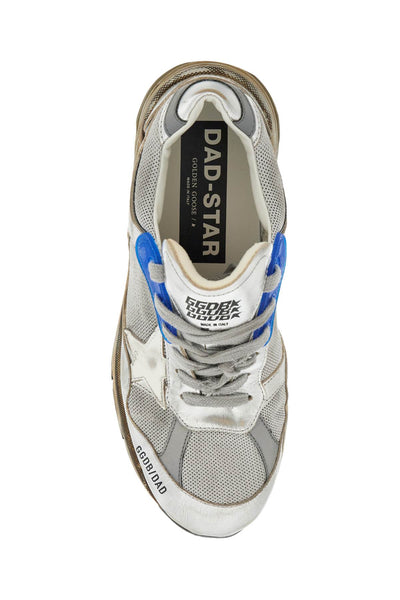 mesh and laminated leather dad-star sneakers. GWF00199 F001211 SILVER/WHITE