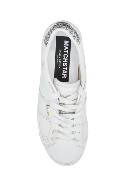 smooth leather matchstar sneakers in GWF00796 F006378 OPTIC WHITE/SILVER