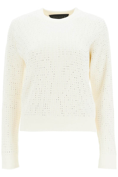 crewneck pullover with GWP00836 P001478 NATURAL WHITE