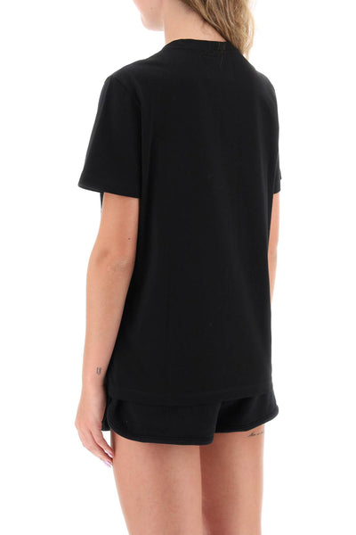 Golden goose regular t-shirt with star logo GWP01220 P000593 BLACK