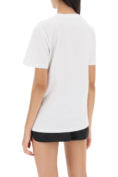 Golden goose regular t-shirt with star logo GWP01220 P000593 OPTIC WHITE BLACK