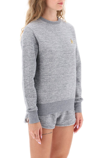 Golden goose athena sweatshirt with gold star GWP01223 P000522 MEDIUM GREY MELANGE GOLD