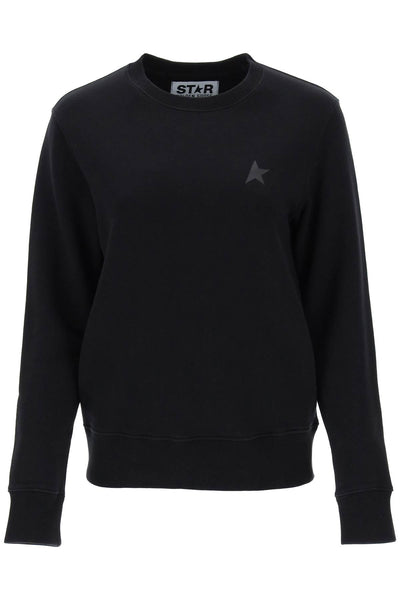 Golden goose 'athena' crew-neck sweatshirt GWP01223 P000525 BLACK