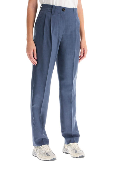 soft wool trousers for comfortable wear GWP01504 P001609 GRISALLIE