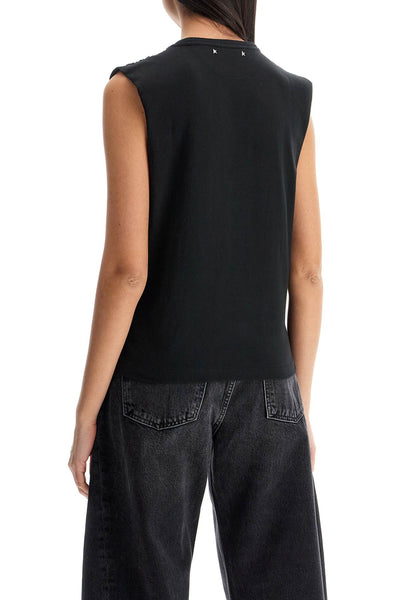 GOLDEN GOOSE sleeveless top with GWP02187 P001885 BLACK | Italystation.com - Shop Now at italystation.com