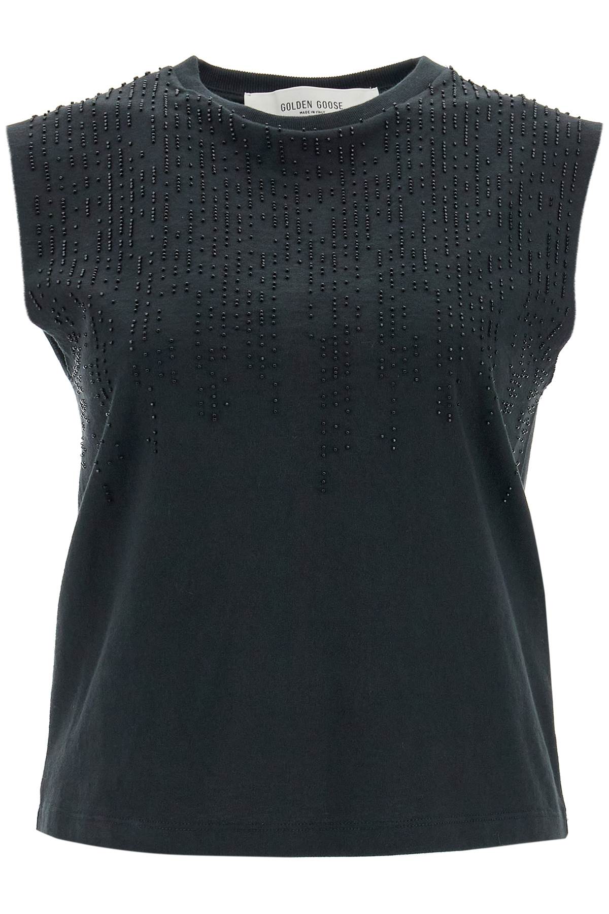 GOLDEN GOOSE sleeveless top with GWP02187 P001885 BLACK | Italystation.com - Shop Now at italystation.com