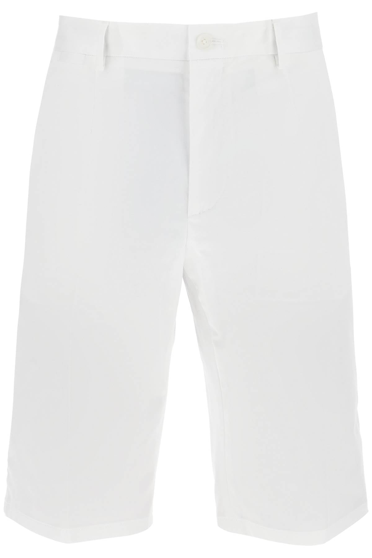 stretch cotton bermuda shorts GWRREZ GG869 BIANCO OTTICO