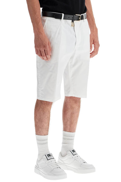 stretch cotton bermuda shorts GWRREZ GG869 BIANCO OTTICO