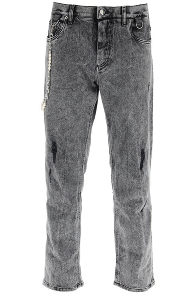 loose jeans with keychain GWTLAZ G8EG8 VARIANTE ABBINATA