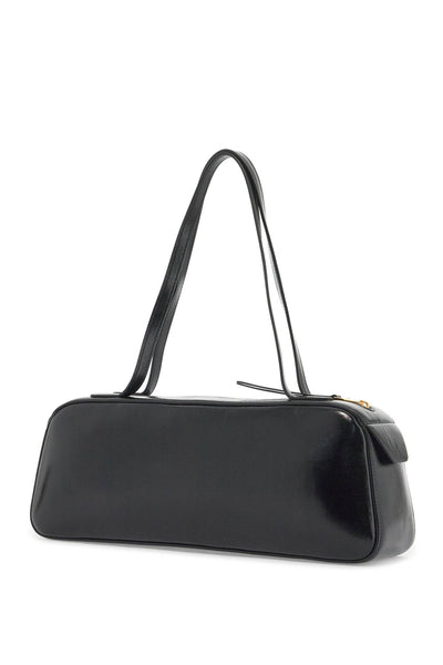 simona glossy leather shoulder bag H2040 877 BLACK