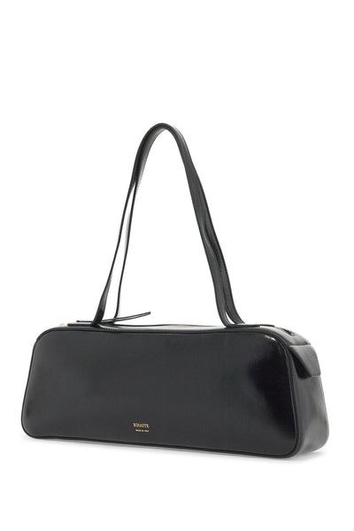 simona glossy leather shoulder bag H2040 877 BLACK