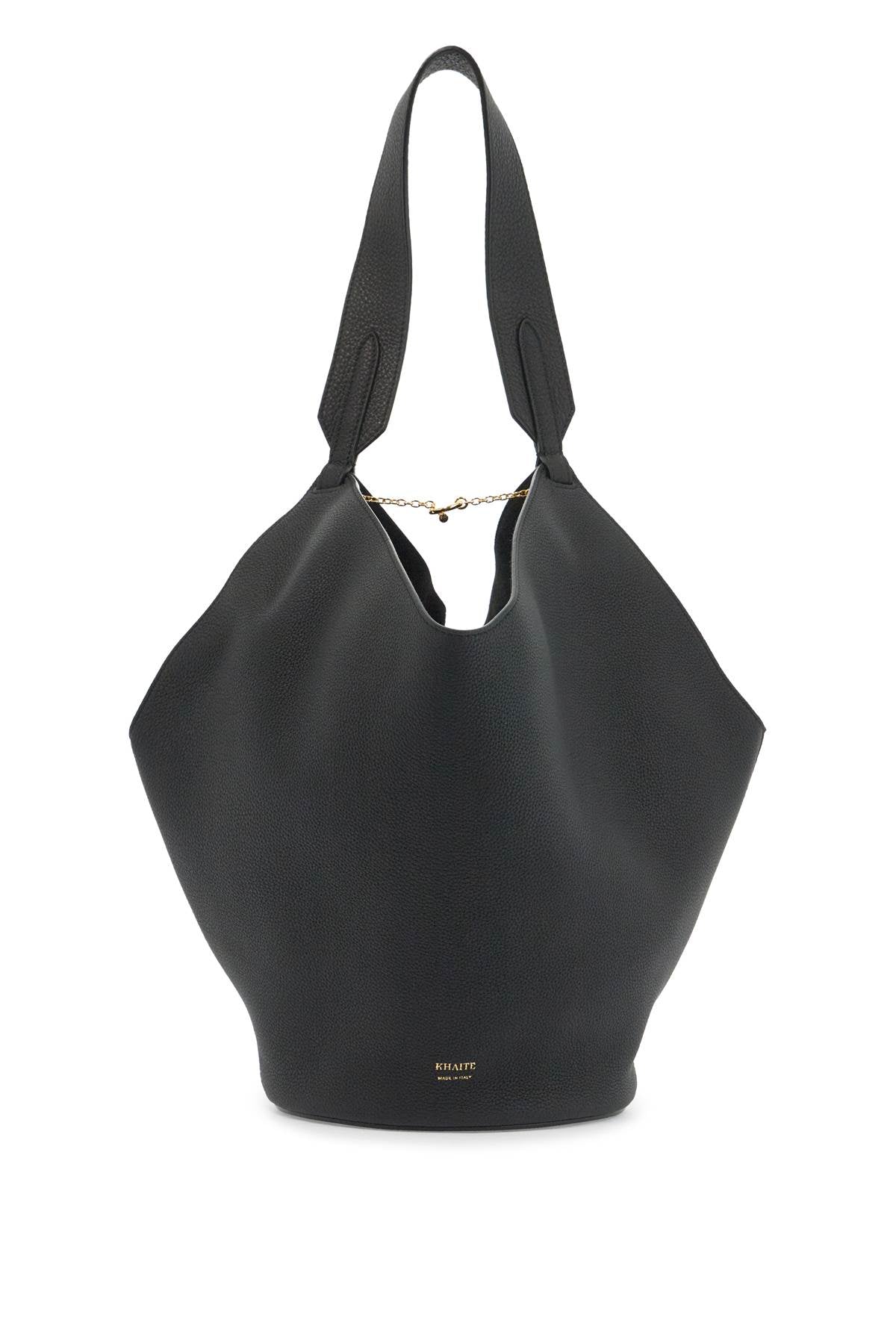 KHAITE small lotus tote bag H2043 914 BLACK | Italystation.com - Shop Now at italystation.com