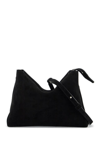 suede leather lina clutch bag H4010 849 L849 BLACK