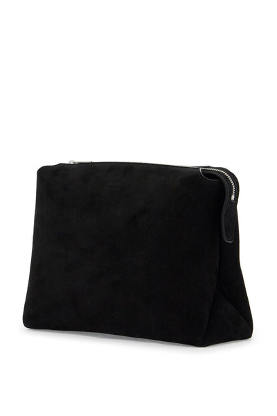suede leather lina clutch bag H4010 849 L849 BLACK