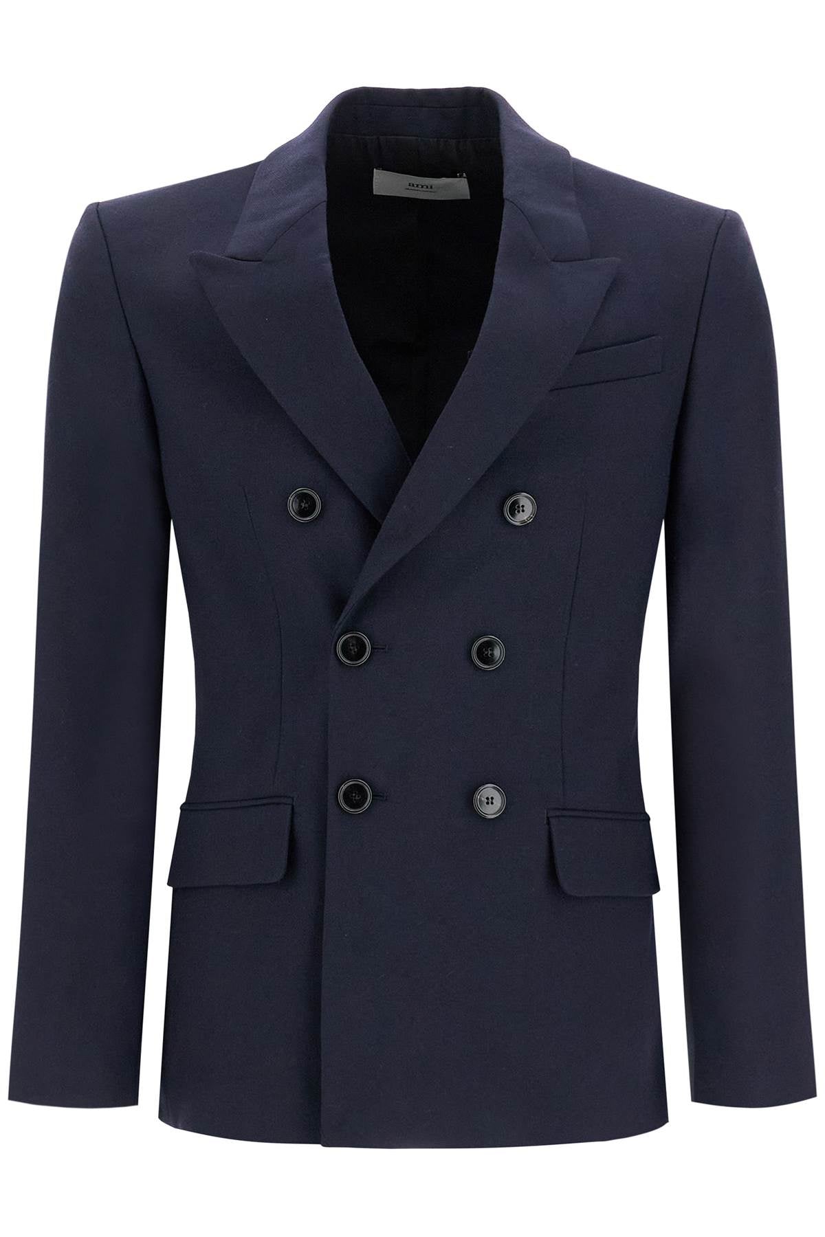 double-breasted wool jacket HBV217 WV0026 BLEU MARINE