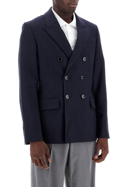 double-breasted wool jacket HBV217 WV0026 BLEU MARINE