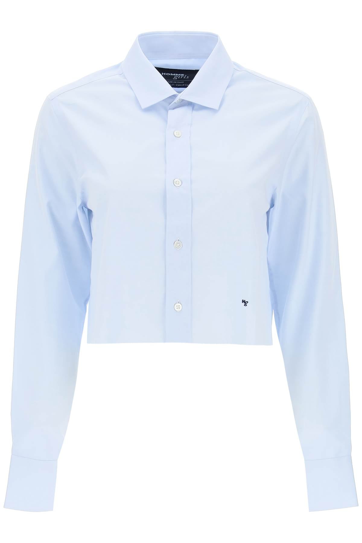 cotton twill cropped shirt HGSH004 LIGHT BLUE