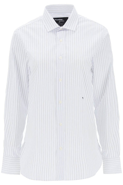 striped poplin shirt HGSH023 WHITE BLUE