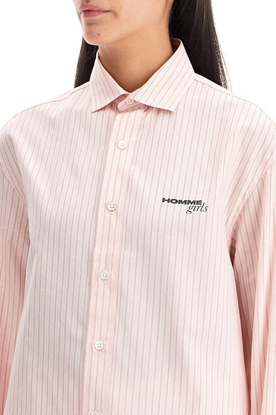 striped oxford shirt for men HGSH042 PINK