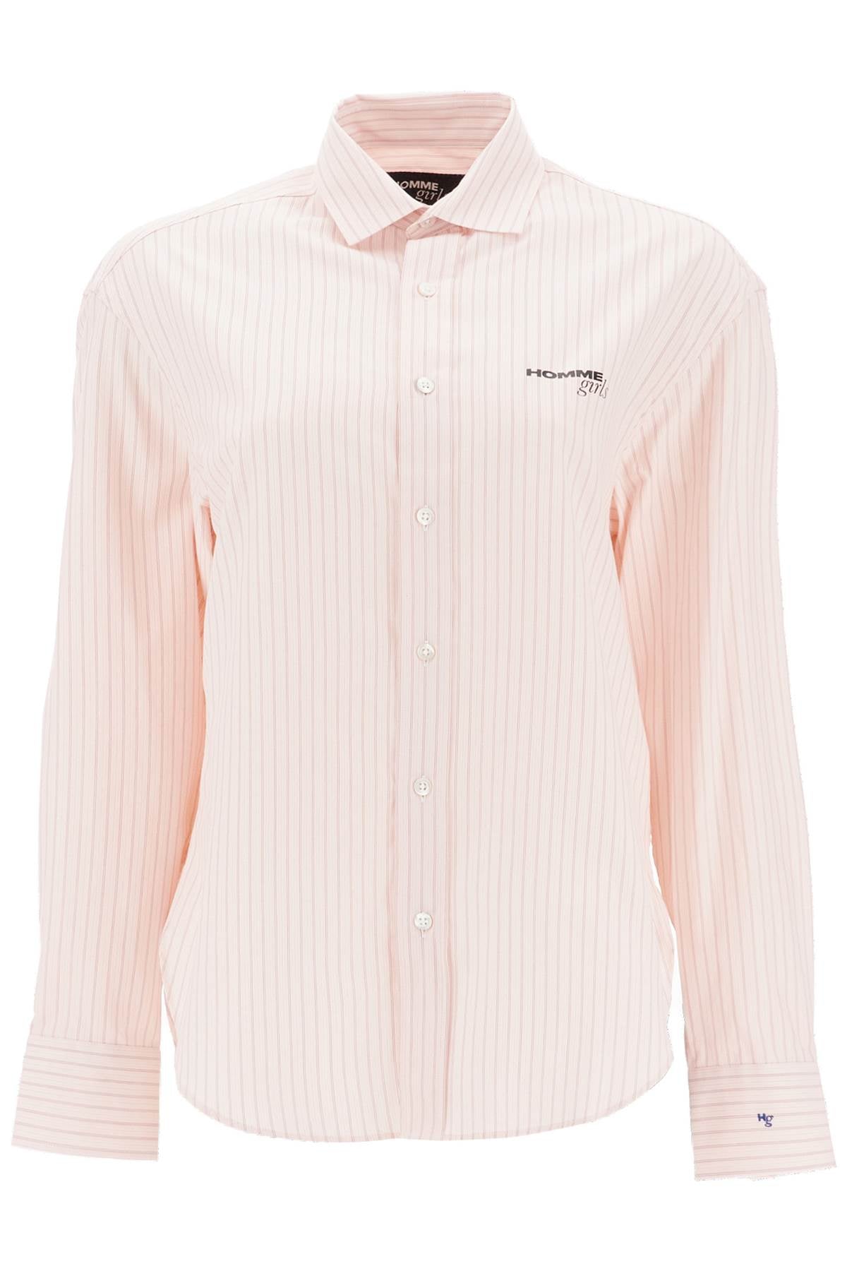 striped oxford shirt for men HGSH042 PINK