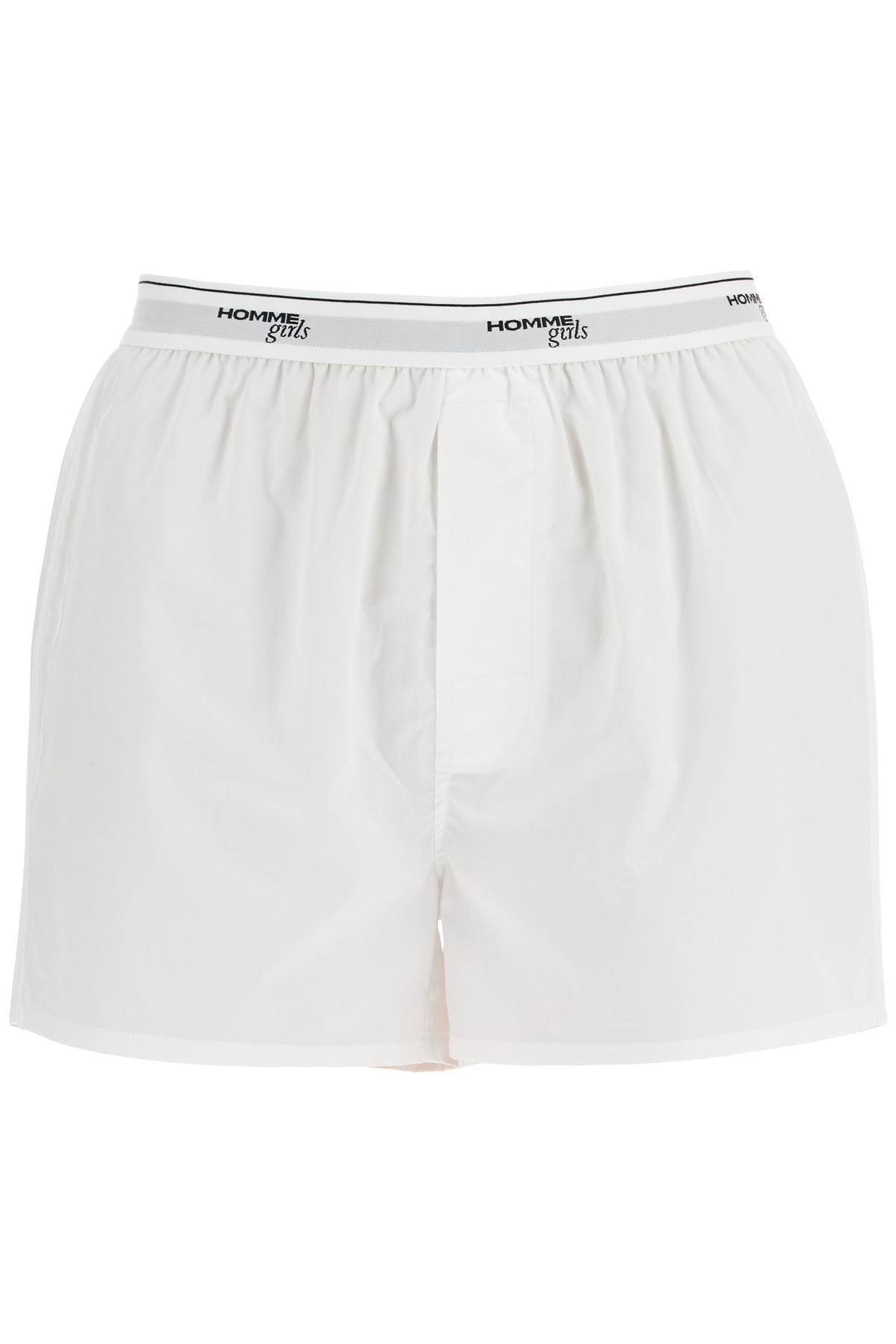 men's high-waisted white cotton boxer HGUN001 WHITE | Italystation.com