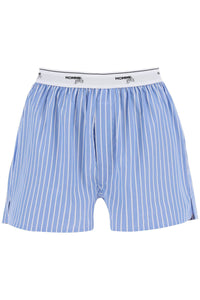 cotton boxer shorts HGUN008 BLUE WHITE