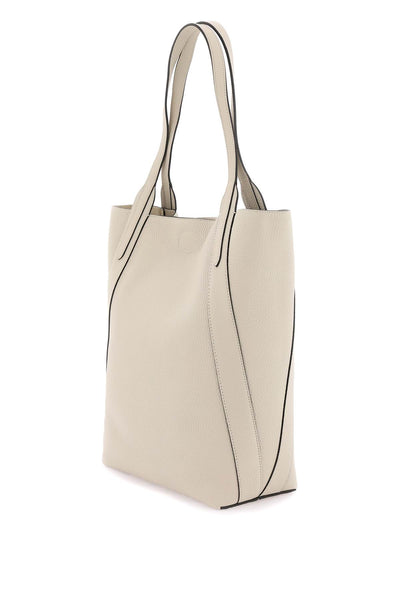 grained leather bayswater tote bag HH9104 736 CHALK