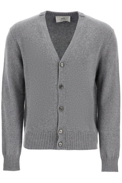 cashmere cardigan for HKC157 005 GRIS CLAIR