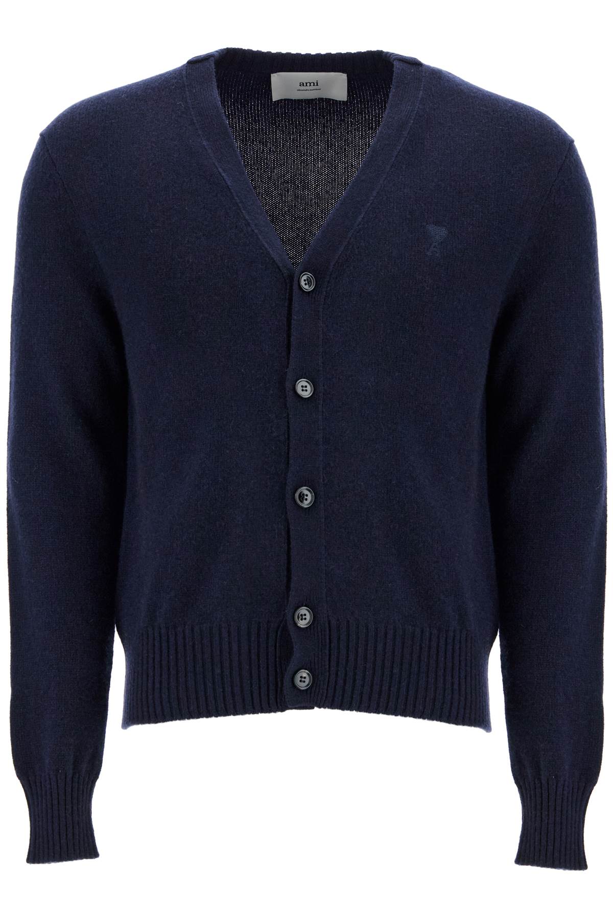 cashmere cardigan for HKC157 005 BLEU MARINE