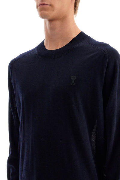 lightweight wool raglan pullover HKS041 KN0039 BLEU NUIT