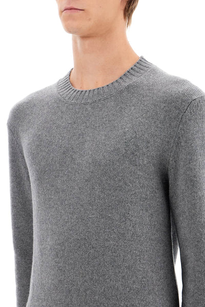 cashmere crewneck pullover HKS057 005 GRIS CLAIR