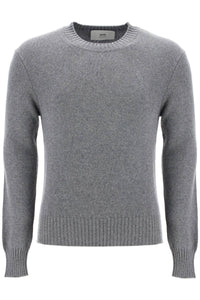 cashmere crewneck pullover HKS057 005 GRIS CLAIR