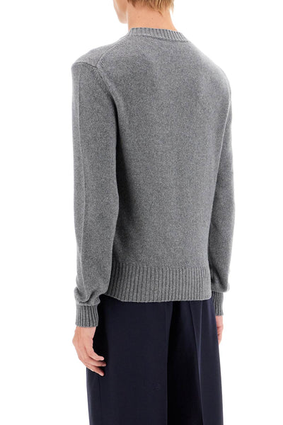 cashmere crewneck pullover HKS057 005 GRIS CLAIR