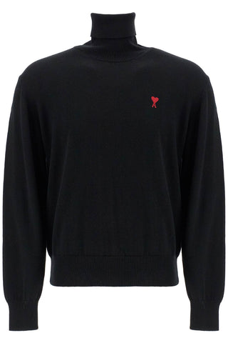 high-neck merino wool pullover sweater HKS411 KN0025 NOIR