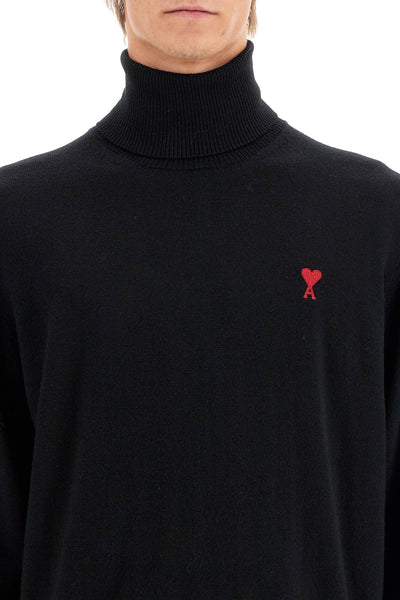 high-neck merino wool pullover sweater HKS411 KN0025 NOIR