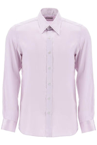 silk charmeuse blouse shirt HSBC08 SPS62 DUSTY LILAC