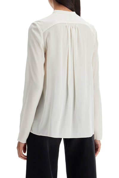 silk blouse with ruffle 'ut HT0296FD B3J12I ECRU