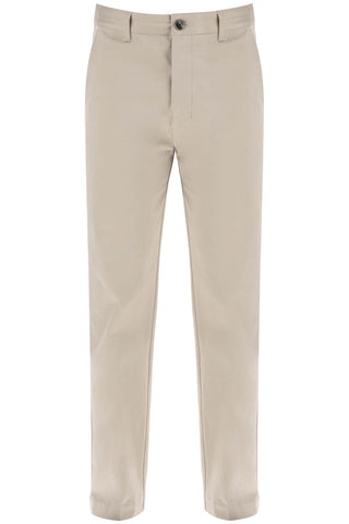 cotton satin chino pants in HTR005 CO0009 BEIGE CLAIR