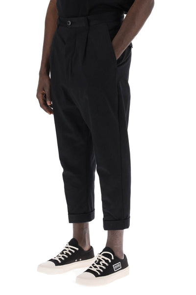 cotton carrot pants for men HTR101 CO0009 NOIR