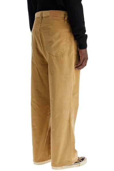 baggy corduroy pants with rib HTR102 CO0089 SABLE