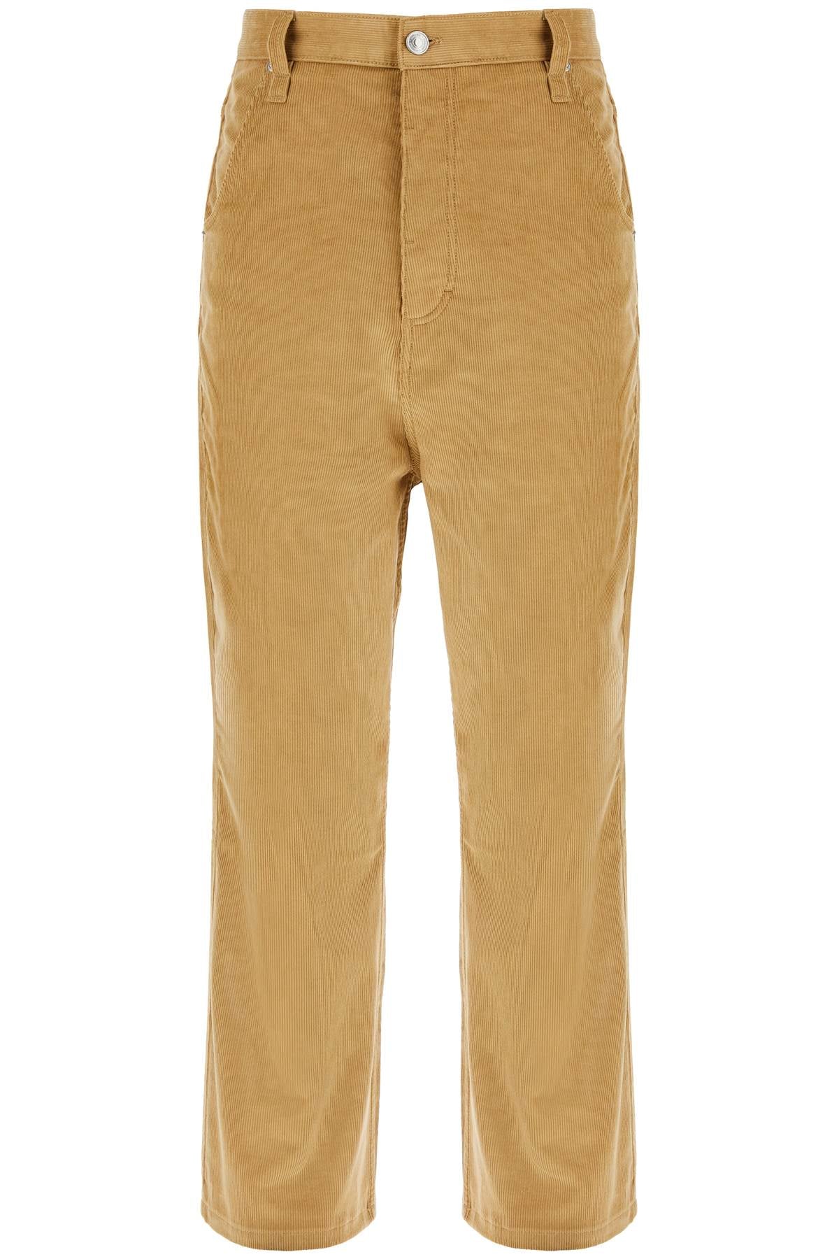 baggy corduroy pants with rib HTR102 CO0089 SABLE