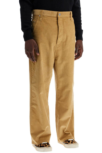 baggy corduroy pants with rib HTR102 CO0089 SABLE