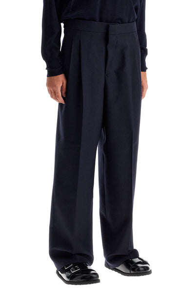 large fit wool gabardine trousers HTR429 WV0026 BLEU MARINE