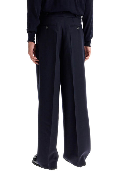 large fit wool gabardine trousers HTR429 WV0026 BLEU MARINE