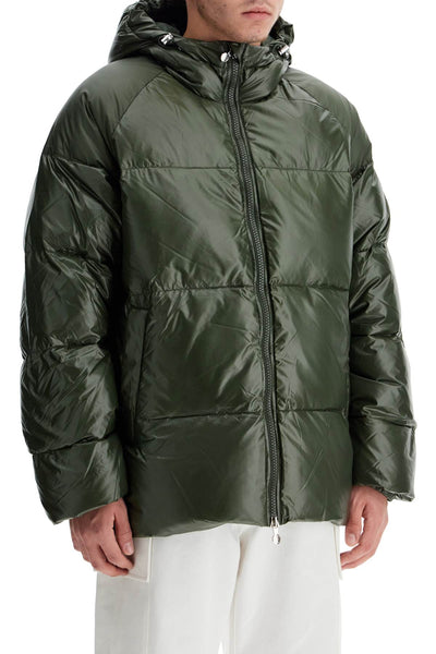 sten 3 shiny down jacket HUW014P DEEP KHAKI