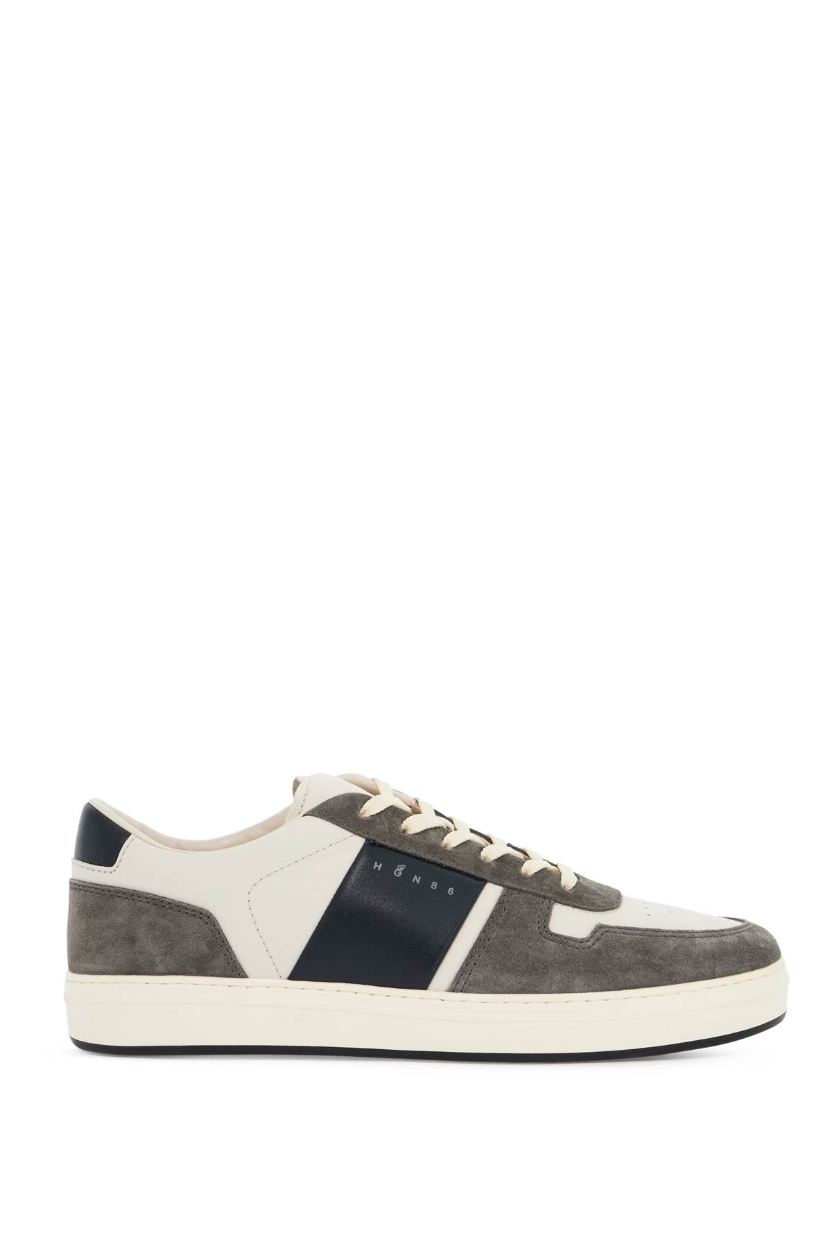 smooth and suede leather h-tv sneakers. HXM6680FL30ODZ B013(YOGURT)+B804+U805