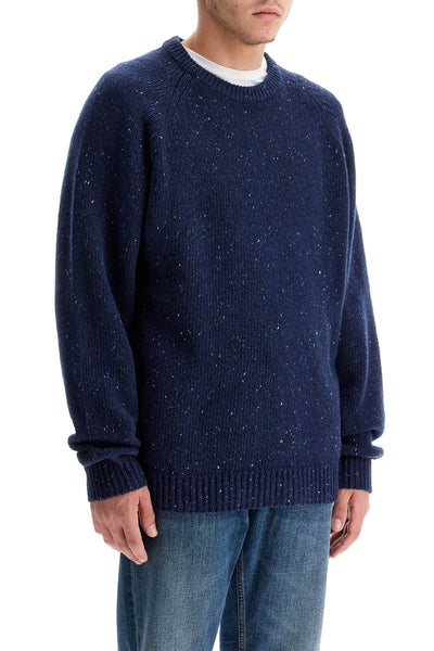 "anglistic lamb wool pullover I010977 SPECKLED AIR FORCE BLUE