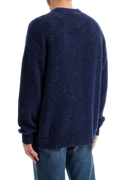 "anglistic lamb wool pullover I010977 SPECKLED AIR FORCE BLUE