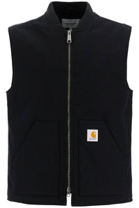 classic padded cotton vest I015251 BLACK