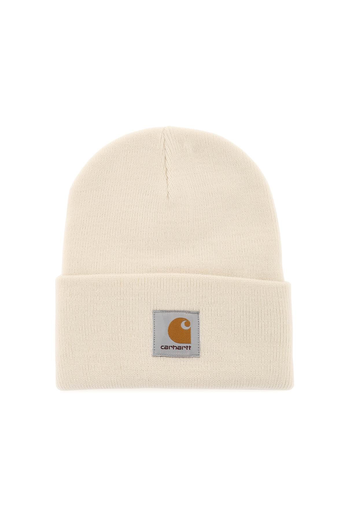 beanie hat with logo patch I020222 NATURAL